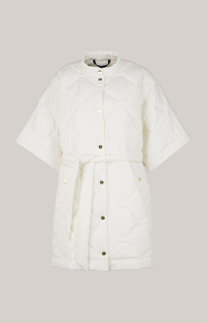 Stepp-Cape-Jacke in Offwhite