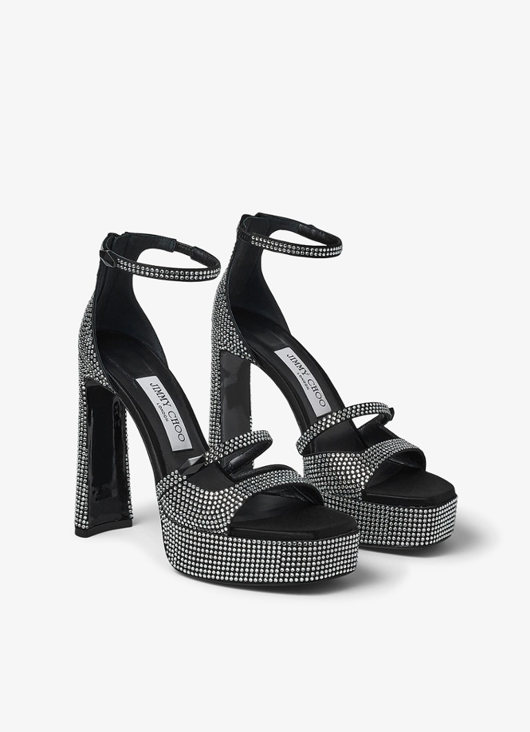 Jimmy Choo Claressa/PF 125 -sandaalit strassikivillä