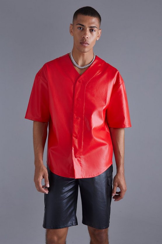 Oversize PU Baseball-Hemd