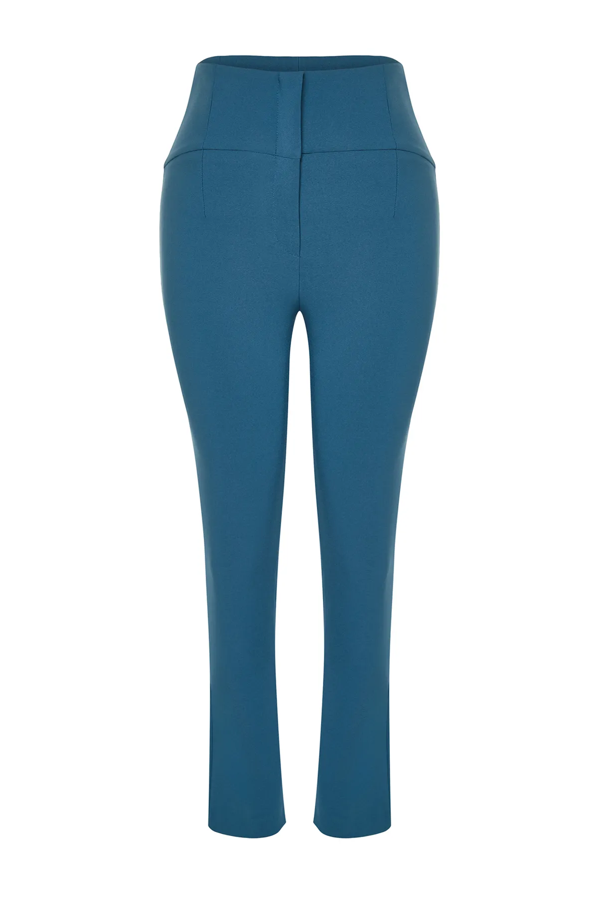 Trendyol Collection  Indigo-Zigaretten-Webhose mit schmalem Bein und Taillennaht-Detail TWOSS20PL0388