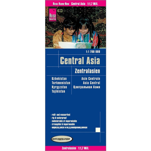 Reise Know-How Landkarte Zentralasien / Central Asia (1:1700.000) : Usbekistan, Kirgisistan, Turkmenistan und Tadschikistan - Straßenkarte