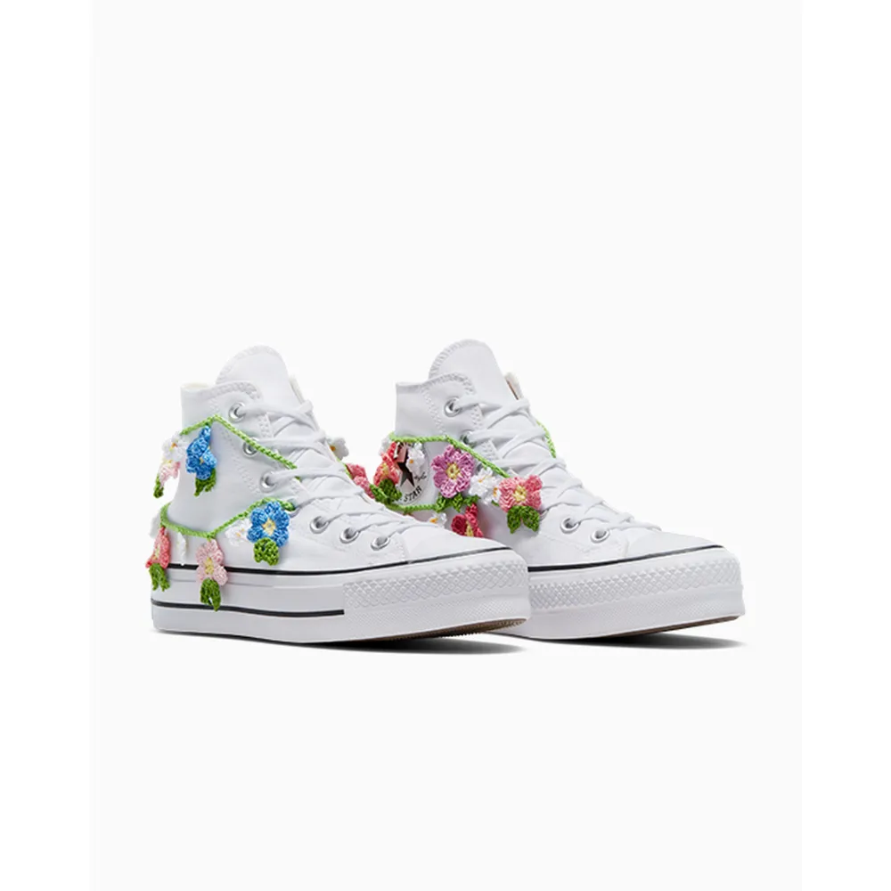 Converse Chuck Taylor All Star Lift Crochet Flower A10269C / weiss