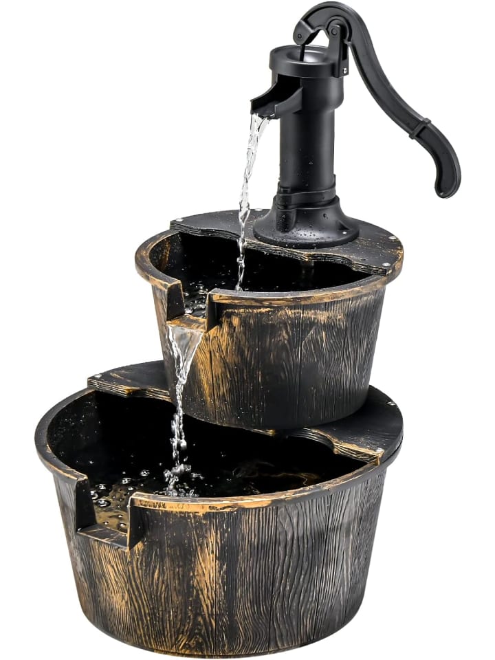 COSTWAY Gartenbrunnen mit Wasserpumpe in Bronze günstig kaufen onesize