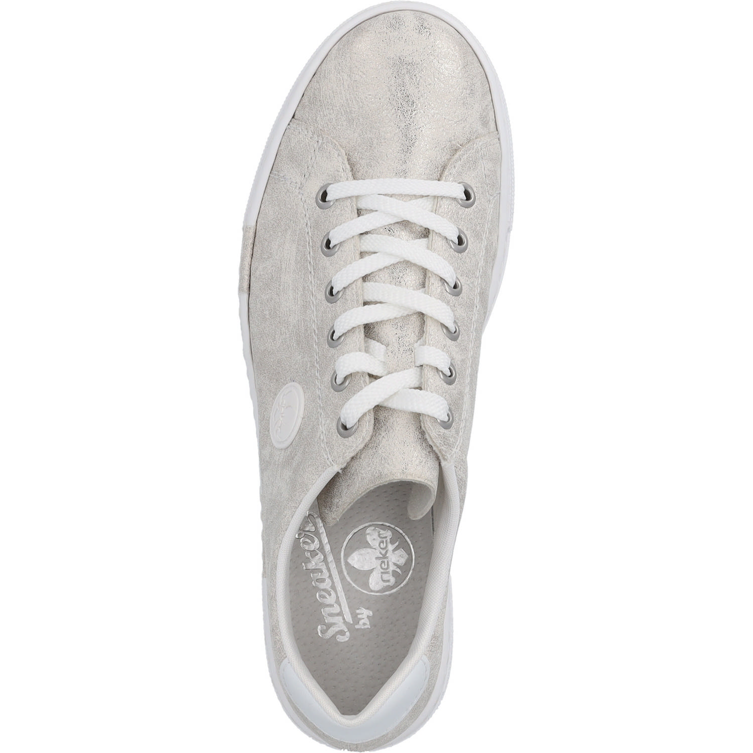 Rieker N49W1, Schnürschuhe, Damen, beige-gold/weiss