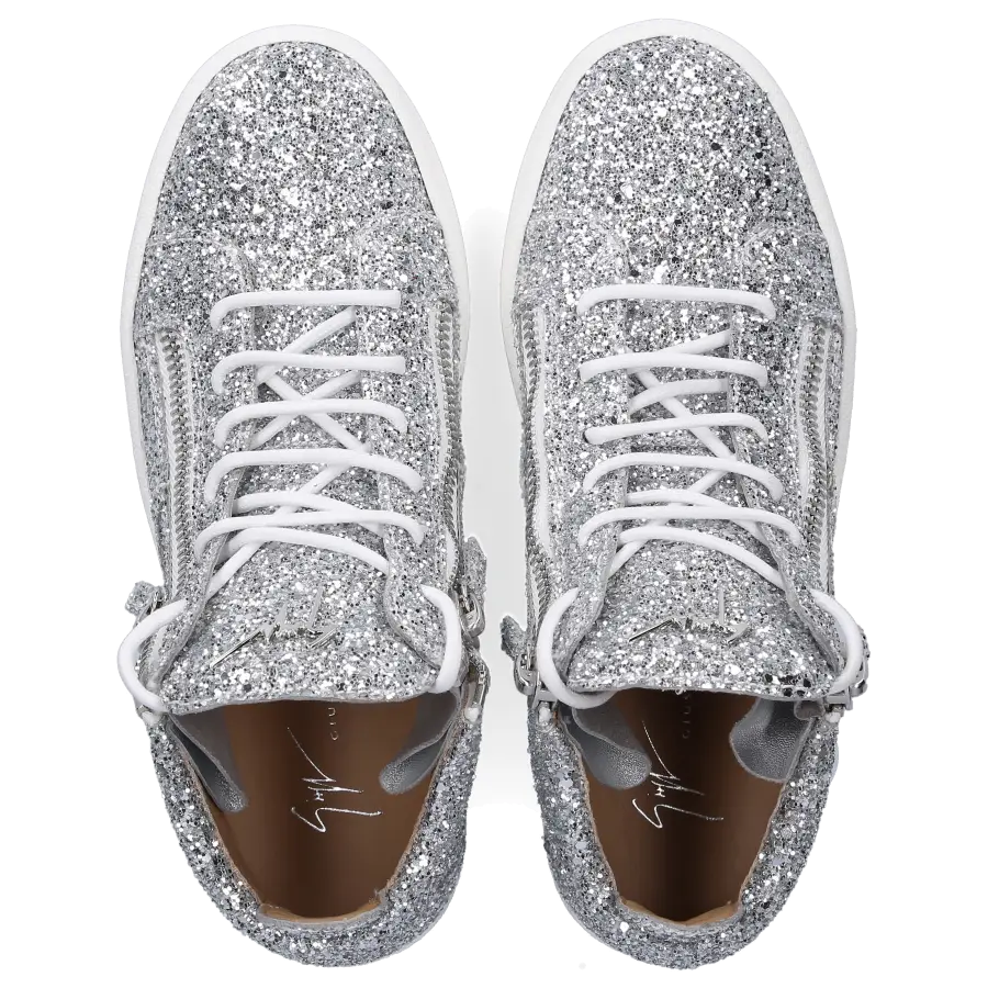 Giuseppe Zanotti - Sneaker high KRISS Glitter - grau