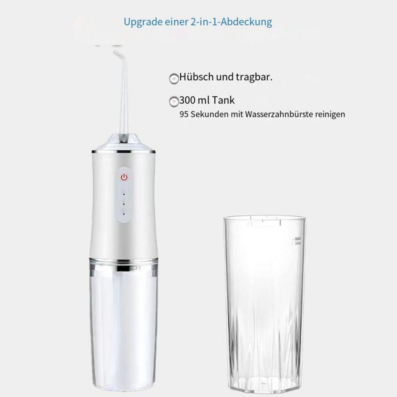 Devenirriche Munddusche Kabellos Elektrische Wasser Flosser IPX7 Wasserdicht USB Aufladen