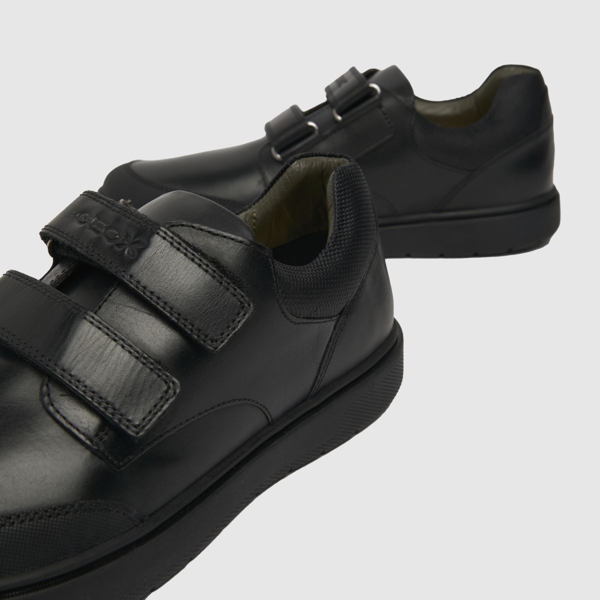 Geox svarta Riddock 2v Pojkar Ungdomsskor