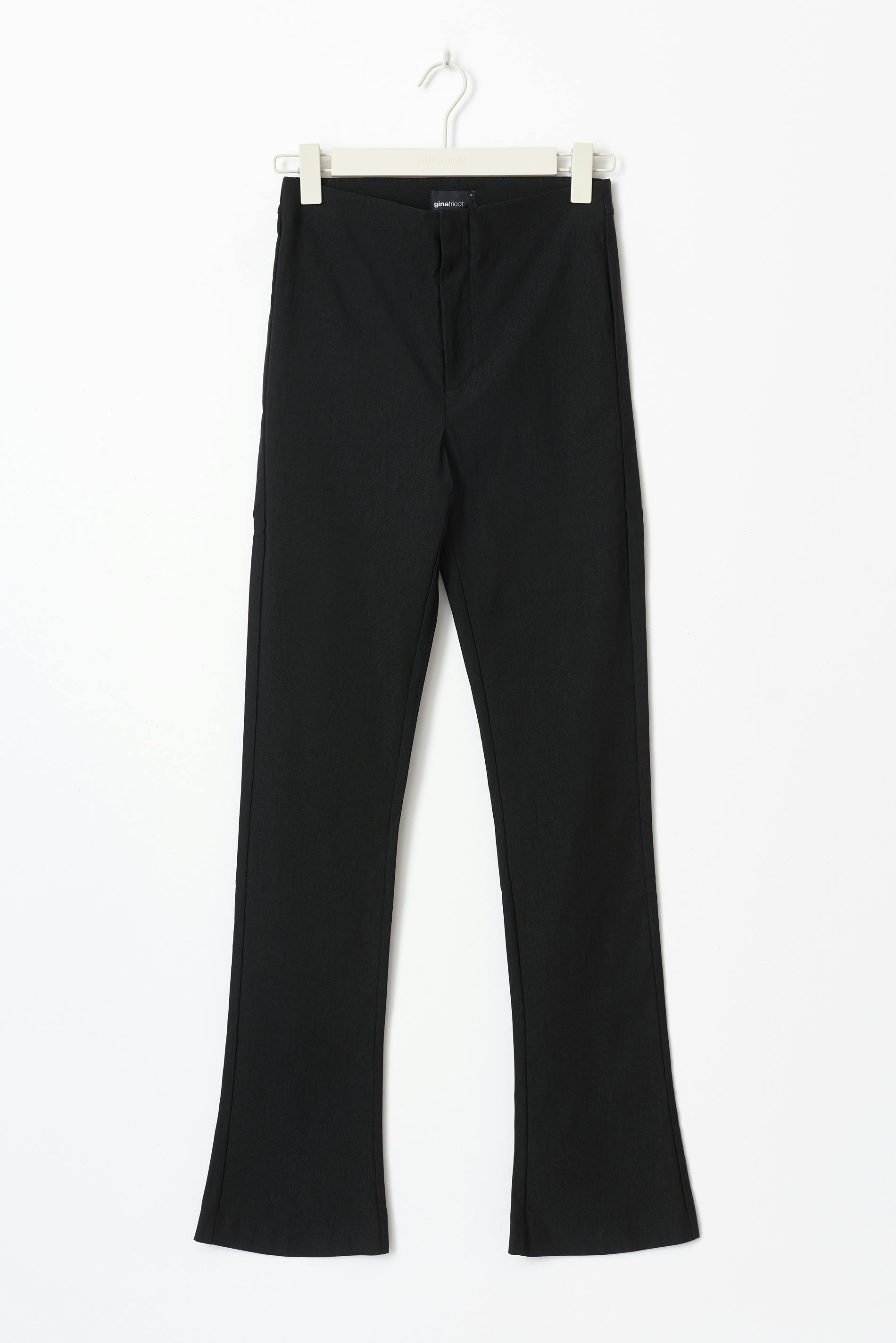 High waist slim trousers