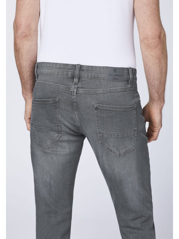 Oklahoma Jeans Jeans in Grau günstig kaufen