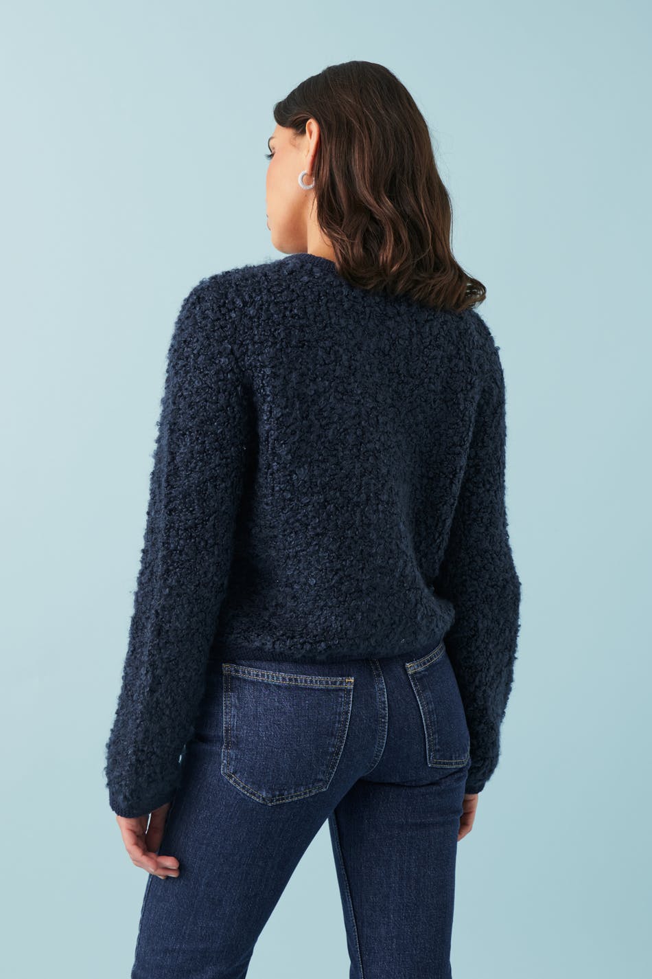 Knitted bouclé cardigan