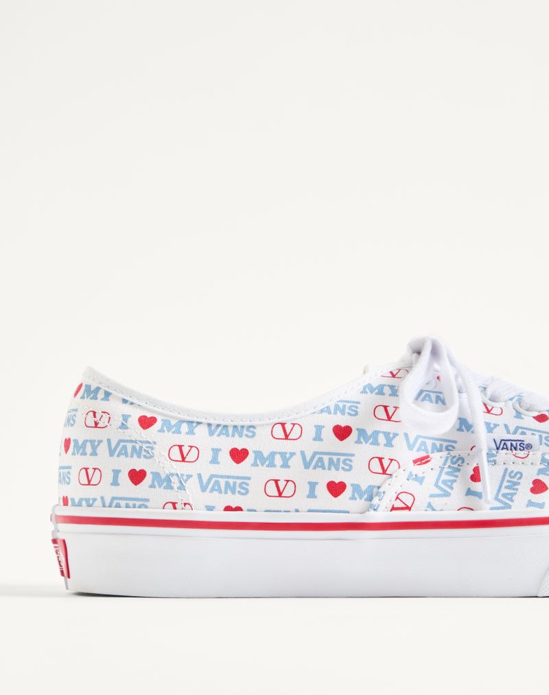 Tênis de cano baixo Valentino Garavani e Vans em tecido com estampa Valentino Vans Love