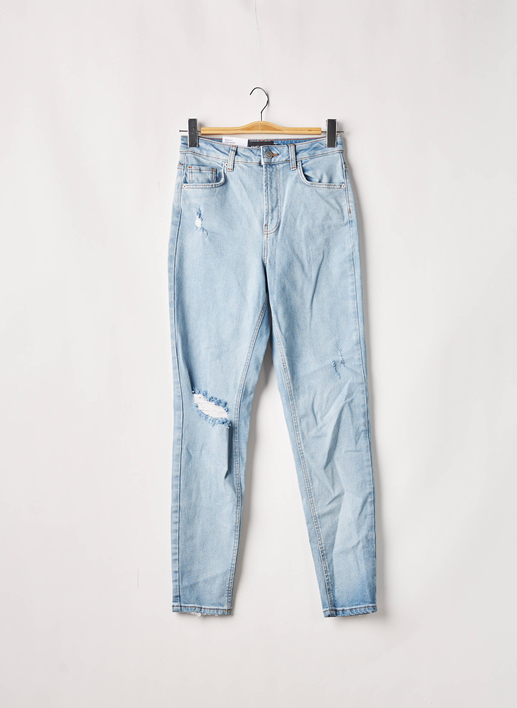 Pieces Jeans Coupe Slim Femme couleur bleu