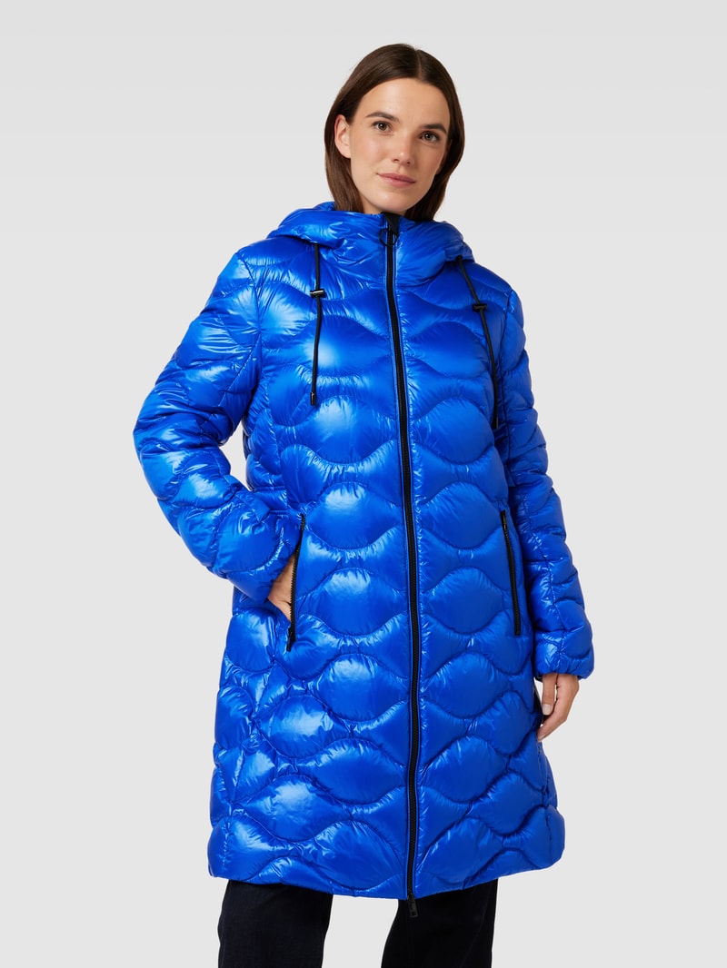 Daunenmantel mit Daunen-Feder-Füllung in royalblau