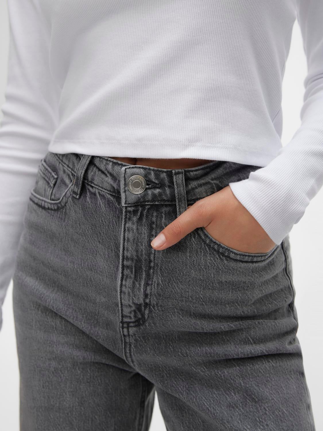 VMTESSA Hohe Taille Weit geschnitten Jeans