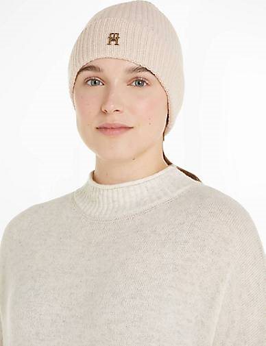 TOMMY HILFIGER Damen Kaschmirmütze CASHMERE CHIC BEANIE