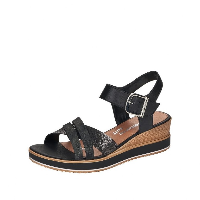REMONTE Klassische Sandalen schwarz