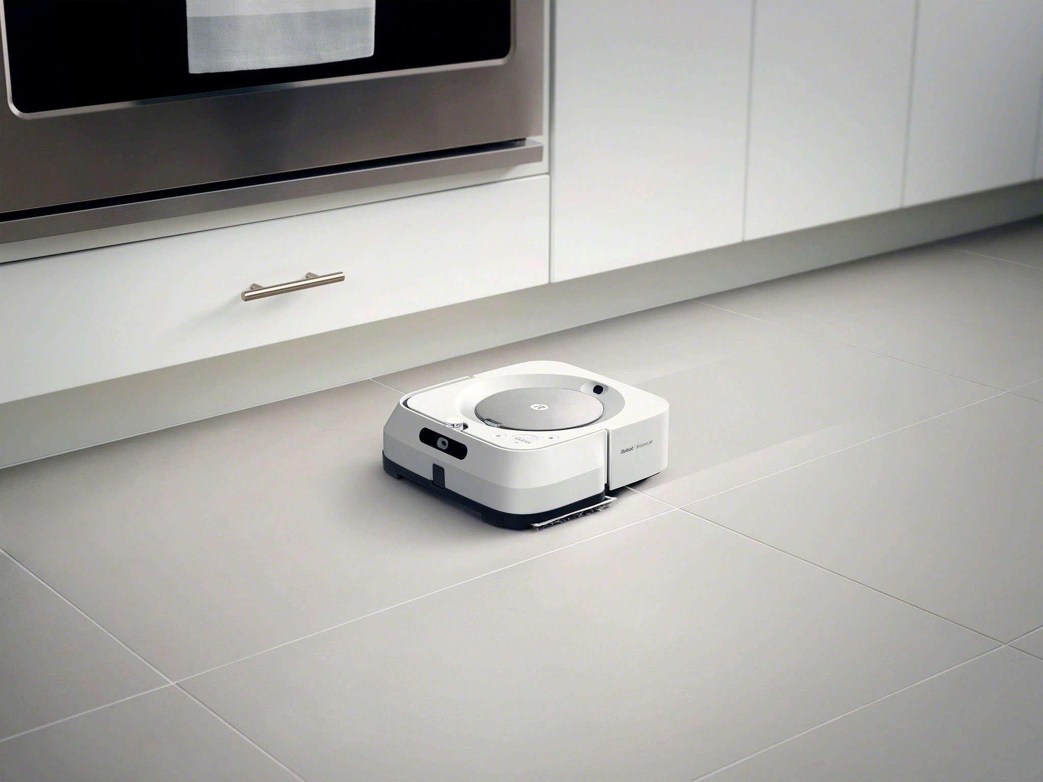 iRobot Wischroboter Braava jet m6 (m6138), beutellos, App-/Sprachsteuerung, Nasswischen und Trockenfegen, Kartierung