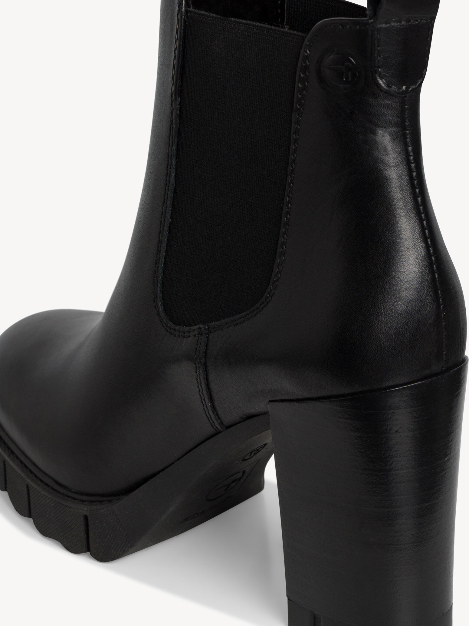 Bottine Chelsea en cuir - noir
