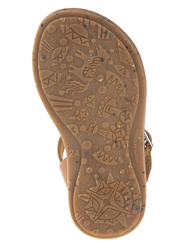 kmins Leder-Sandalen in Hellbraun günstig kaufen