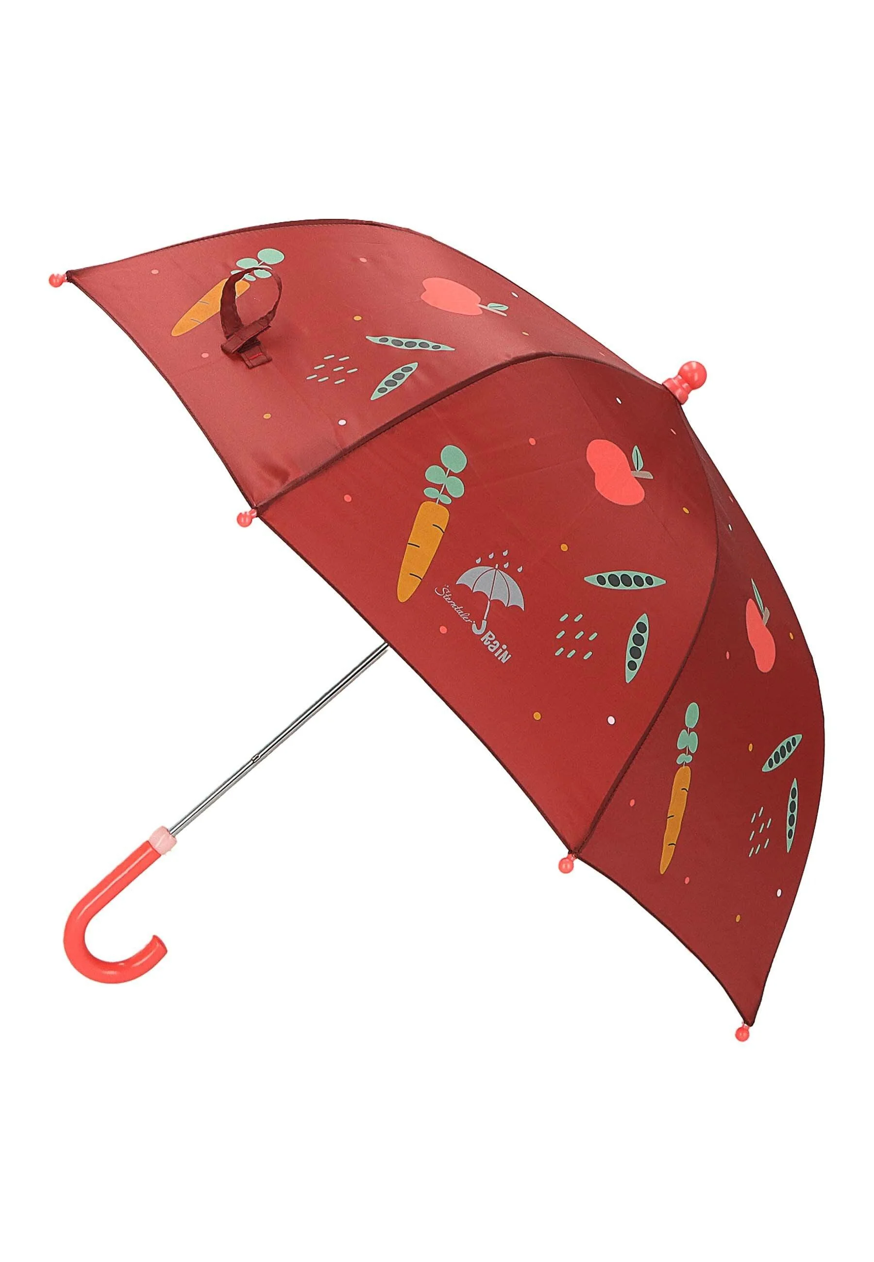 Kinder Regenschirm Esel Emmily in Dunkelrot