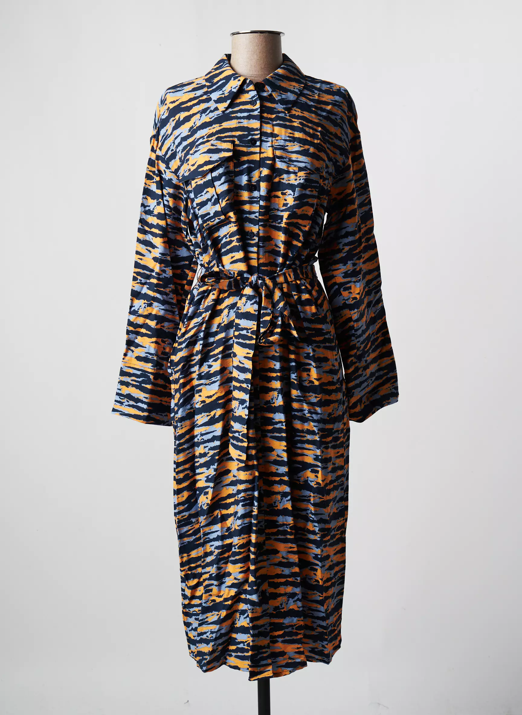 Vila Robes Mi Longues Femme couleur bleu