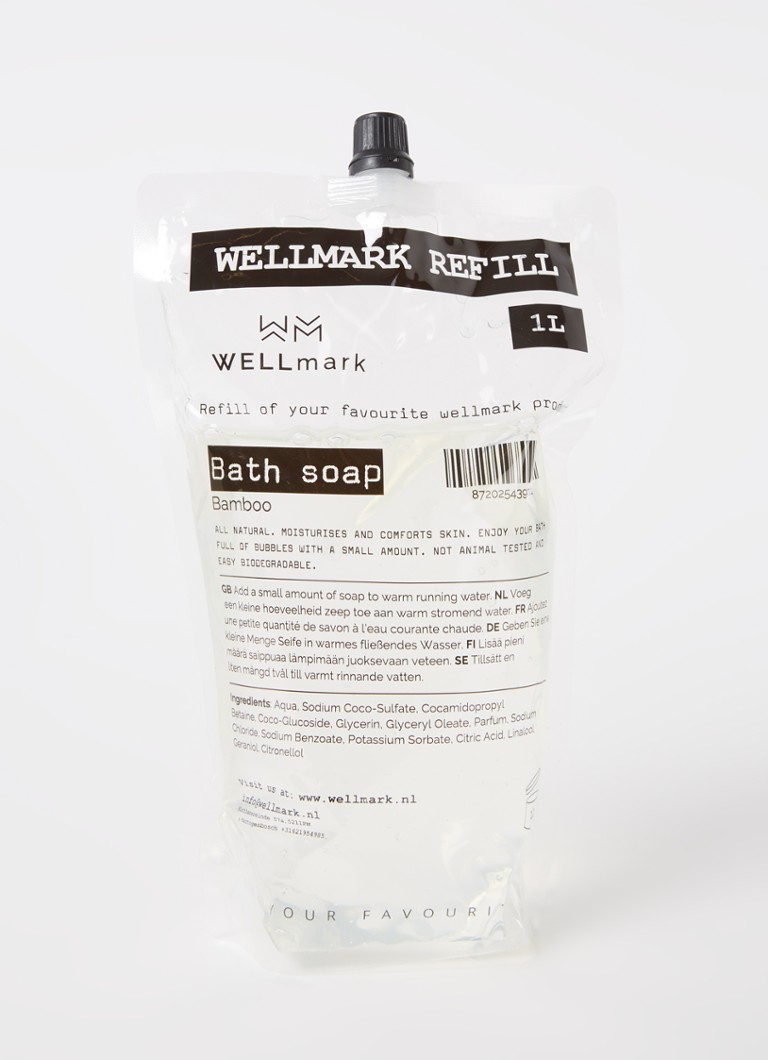 Wellmark Bath Soap Bamboo Refill - bath soap refill 1 liter