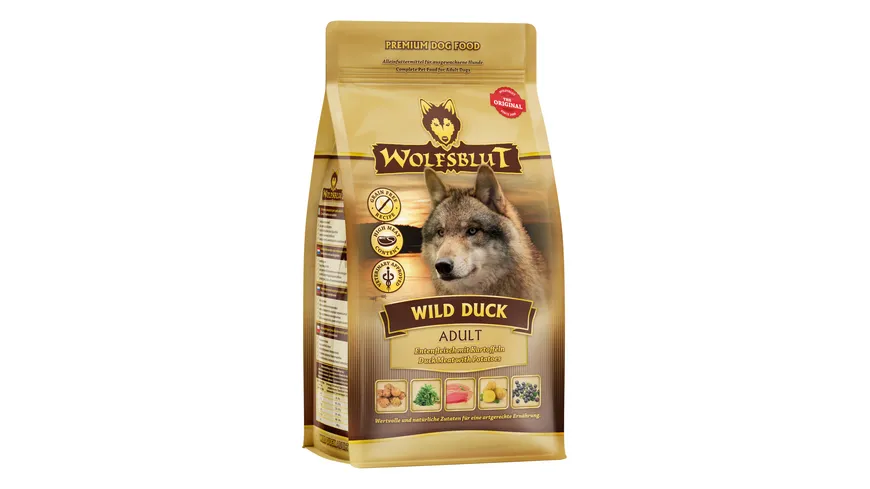 Wolfsblut Hundetrockenfutter Wild Duck Ente & Kartoffel 500 g