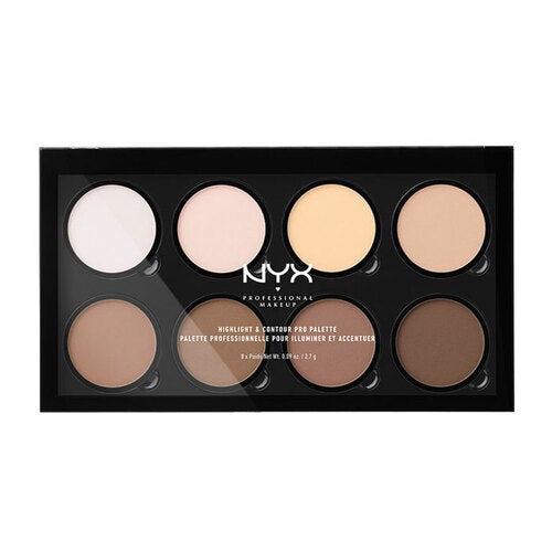 Paleta de iluminadores y contorno NYX Professional Makeup Pro, 21,6 gramos