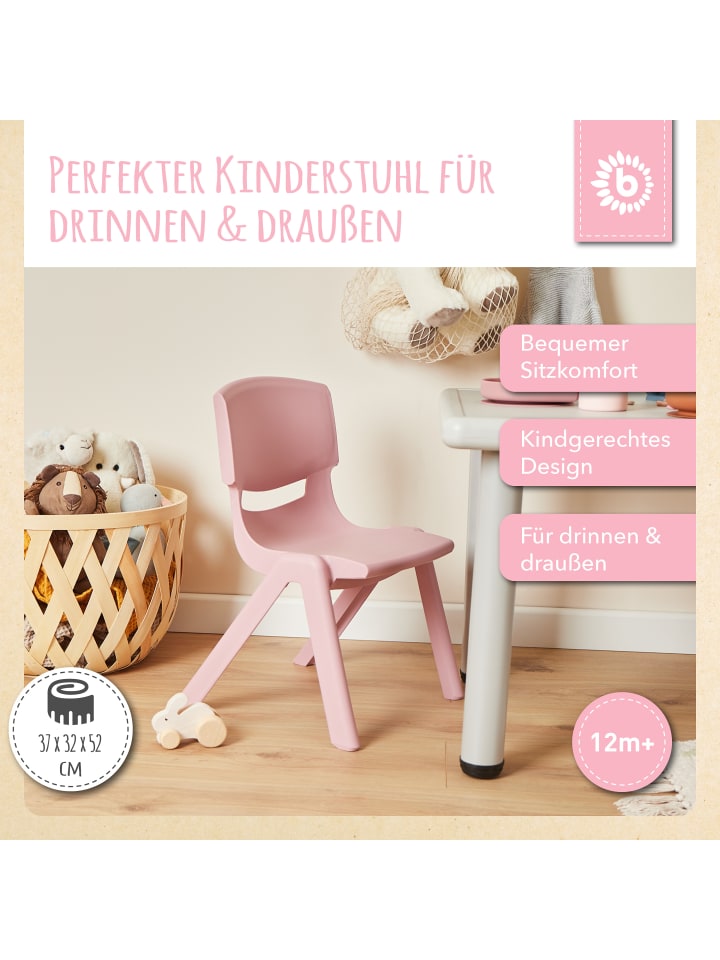Bieco Spielwaren Kinderstuhl bis 80 kg belastbar in Rosa günstig kaufen onesize