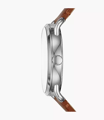 Fossil Herrenuhr Copeland Leder Braun