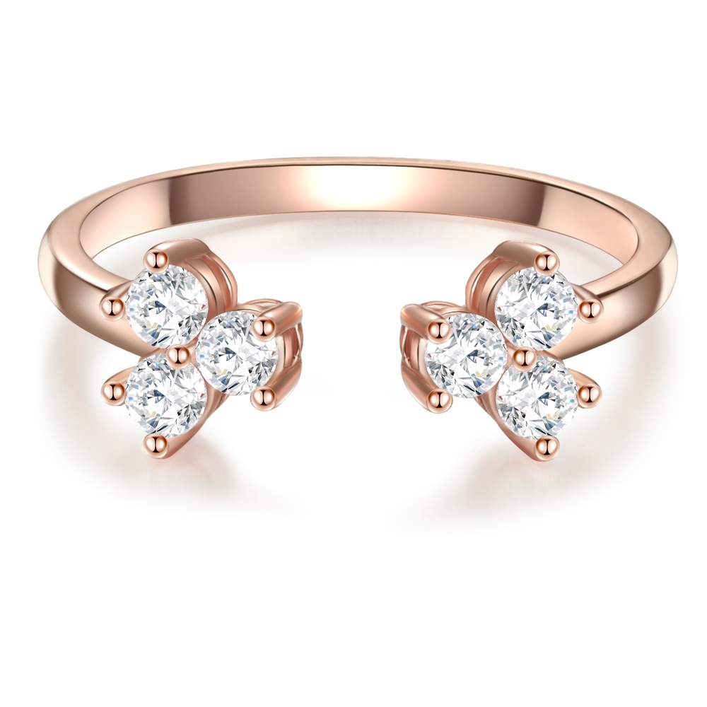 Glanzstücke München Bague en argent Argent sterling Oxyde de zirconium (CZ) en Or rose Bague