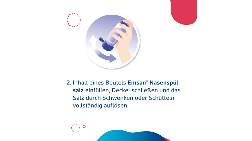 Emsan Nasendusche Komplett-Set + 10 Beutel Nasenspülsalz