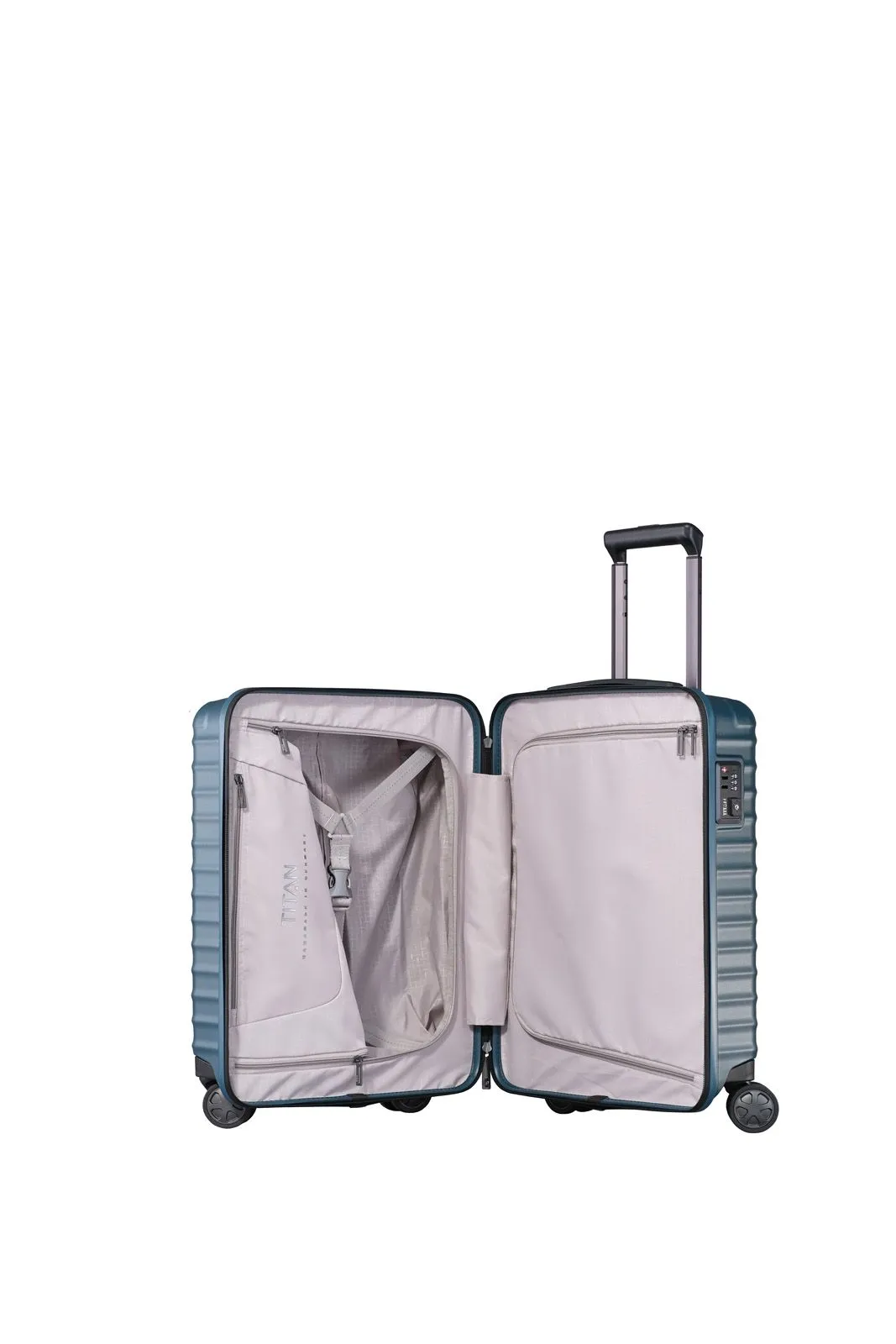 Titan LITRON 4-Rollen-Kabinentrolley S - Petrol
