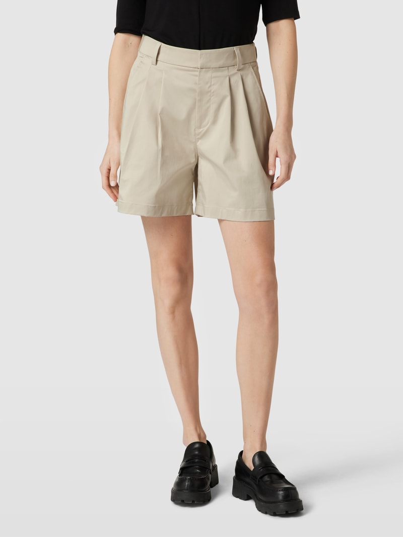 Bermudas mit Bundfalten in taupe