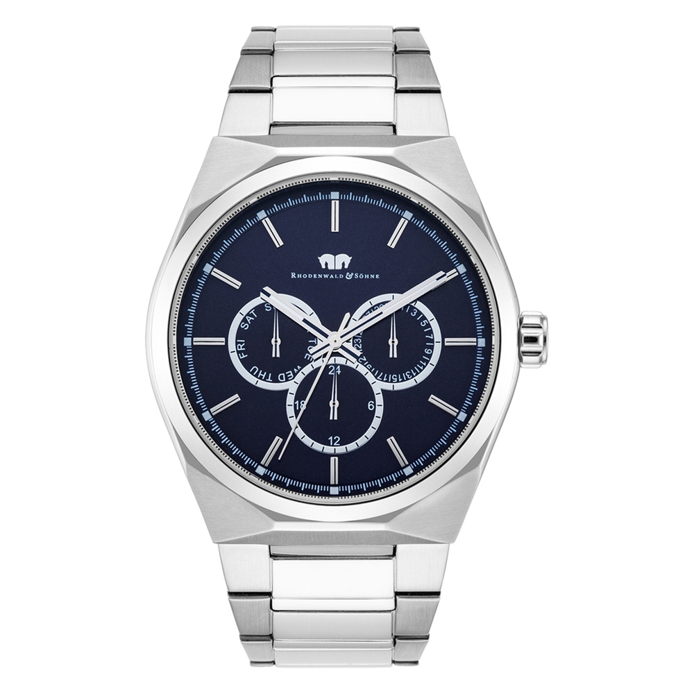 Rhodenwald & Söhne Multifonctions Cooledge en Acier inoxydable en Argent Montre
