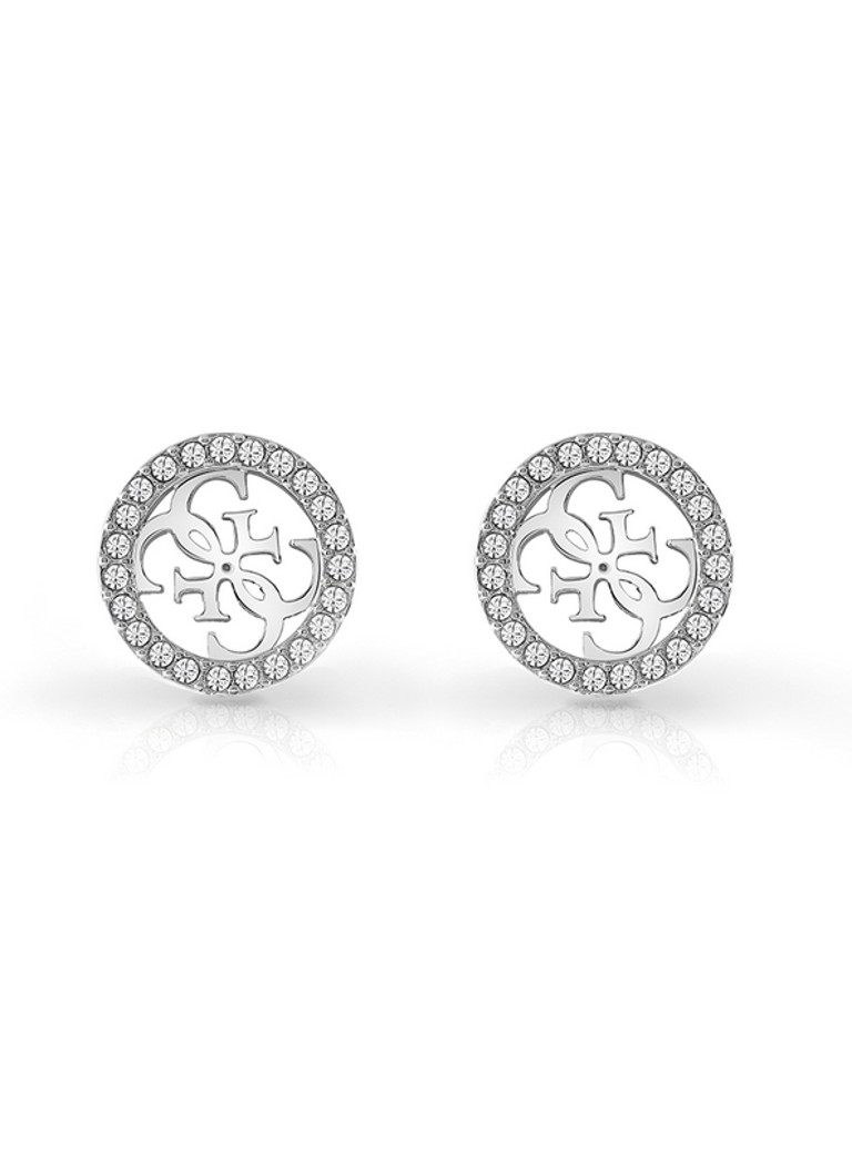 GUESS Stud earrings with crystal JUBE02161JWRHT-U