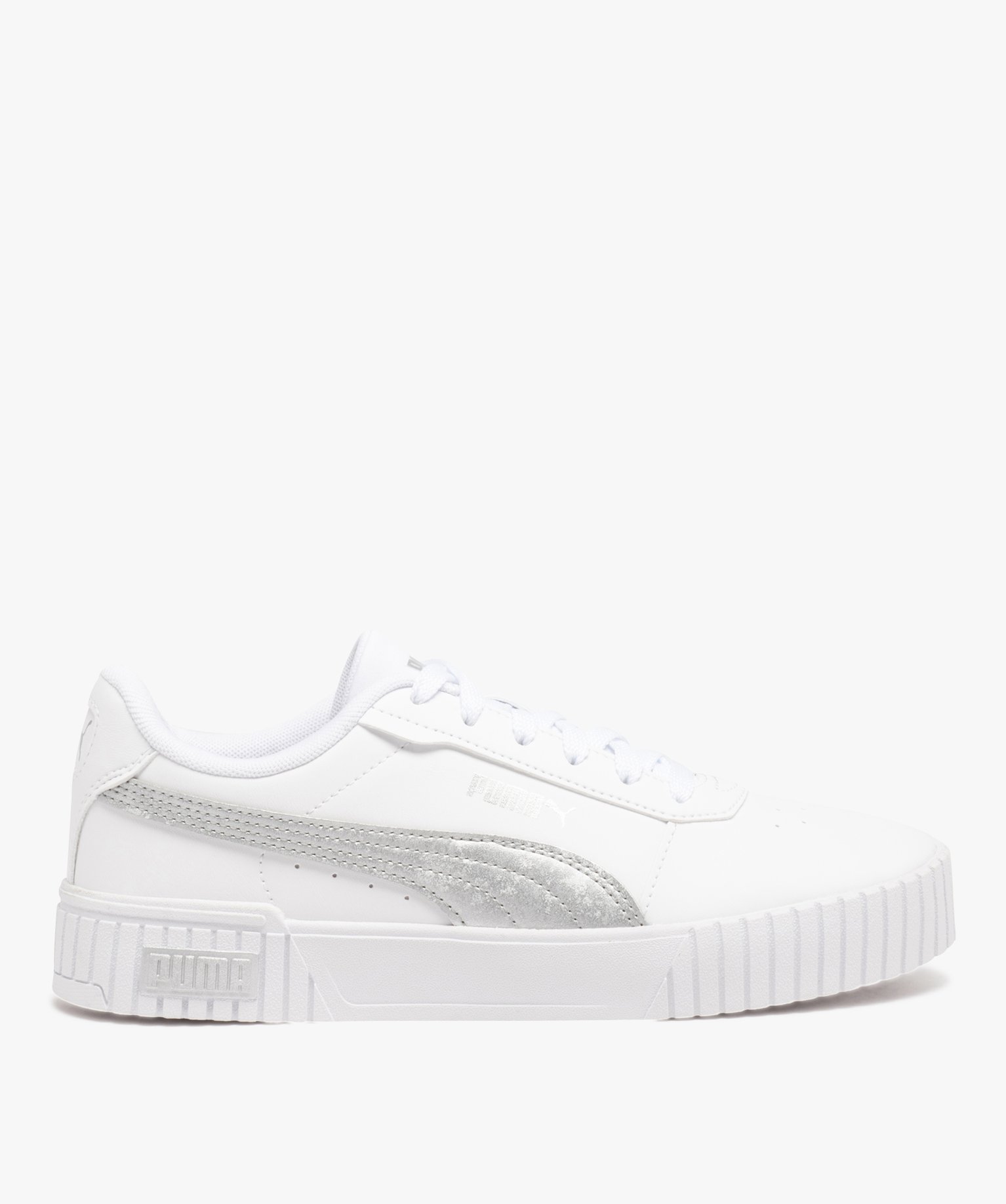 Baskets femme à bande métallisée - Puma blanc | GEMO