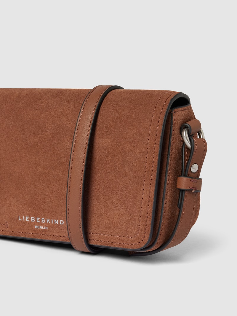Handtasche mit Label-Schriftzug Modell 'CHUDY' in camel