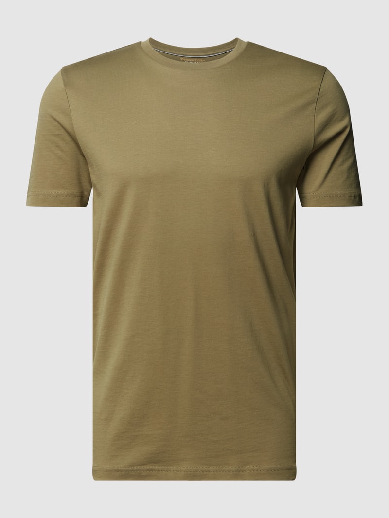 T-Shirt mit Rundhalsausschnitt in olivgrün