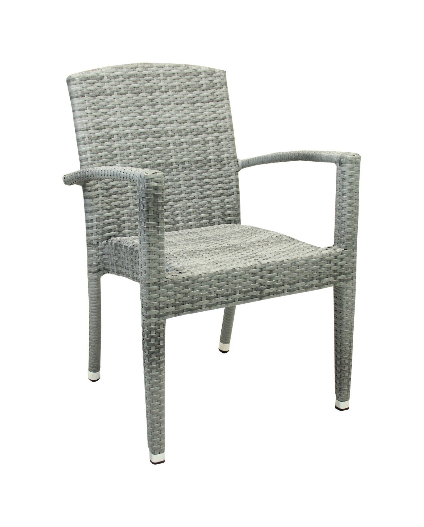 Konway Stapelstuhl MAUI (4 St), 4x KONWAY® MAUI Stapelsessel Granit Premium Polyrattan Sessel