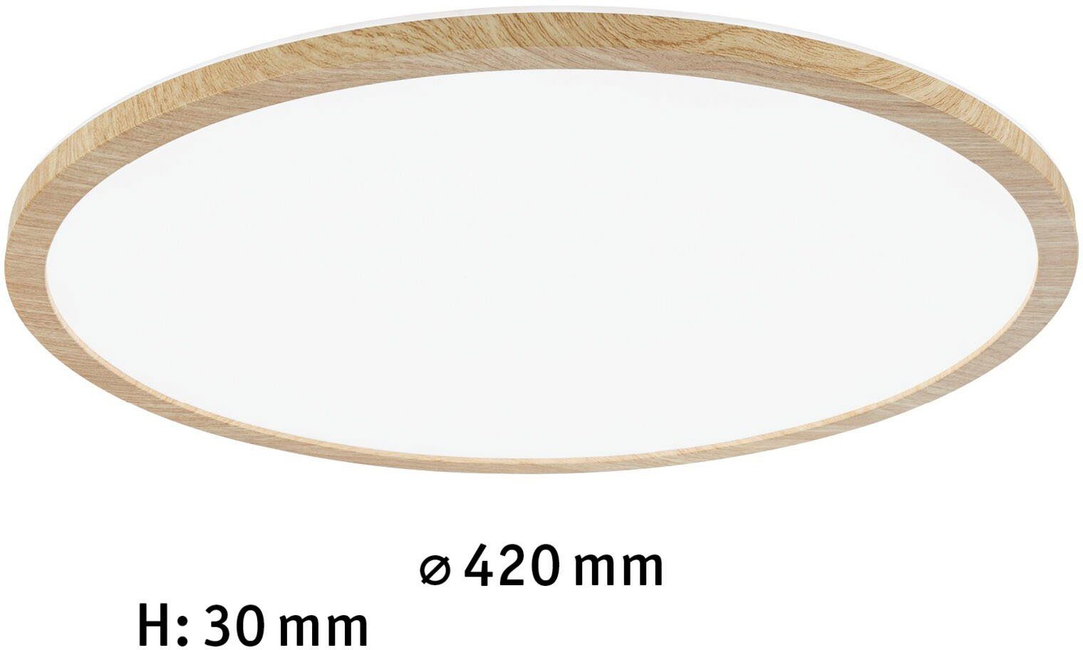 Paulmann LED Panel Atria Shine 22W 4000K 420mm Eiche Kunststoff IP44, LED fest integriert, Neutralweiß, Hintergrundbeleuchtung