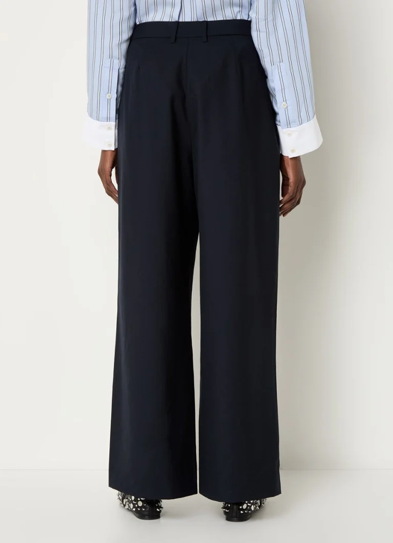 MUNTHE Talu: pantaloni in denim a vita alta e gamba dritta con tasche laterali