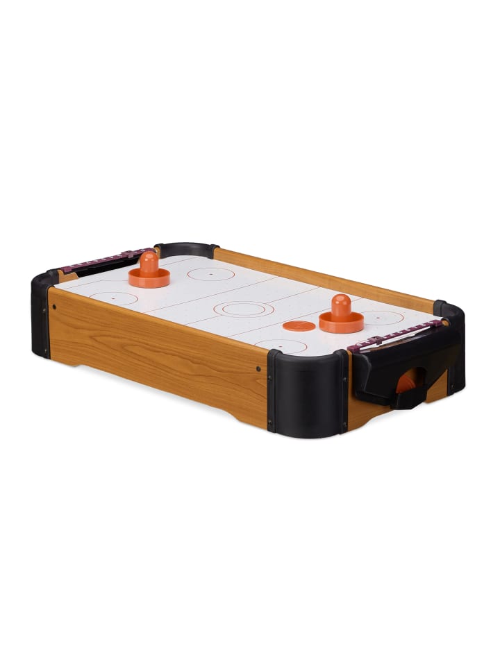 relaxdays Airhockey Tischspiel in Braun günstig kaufen onesize