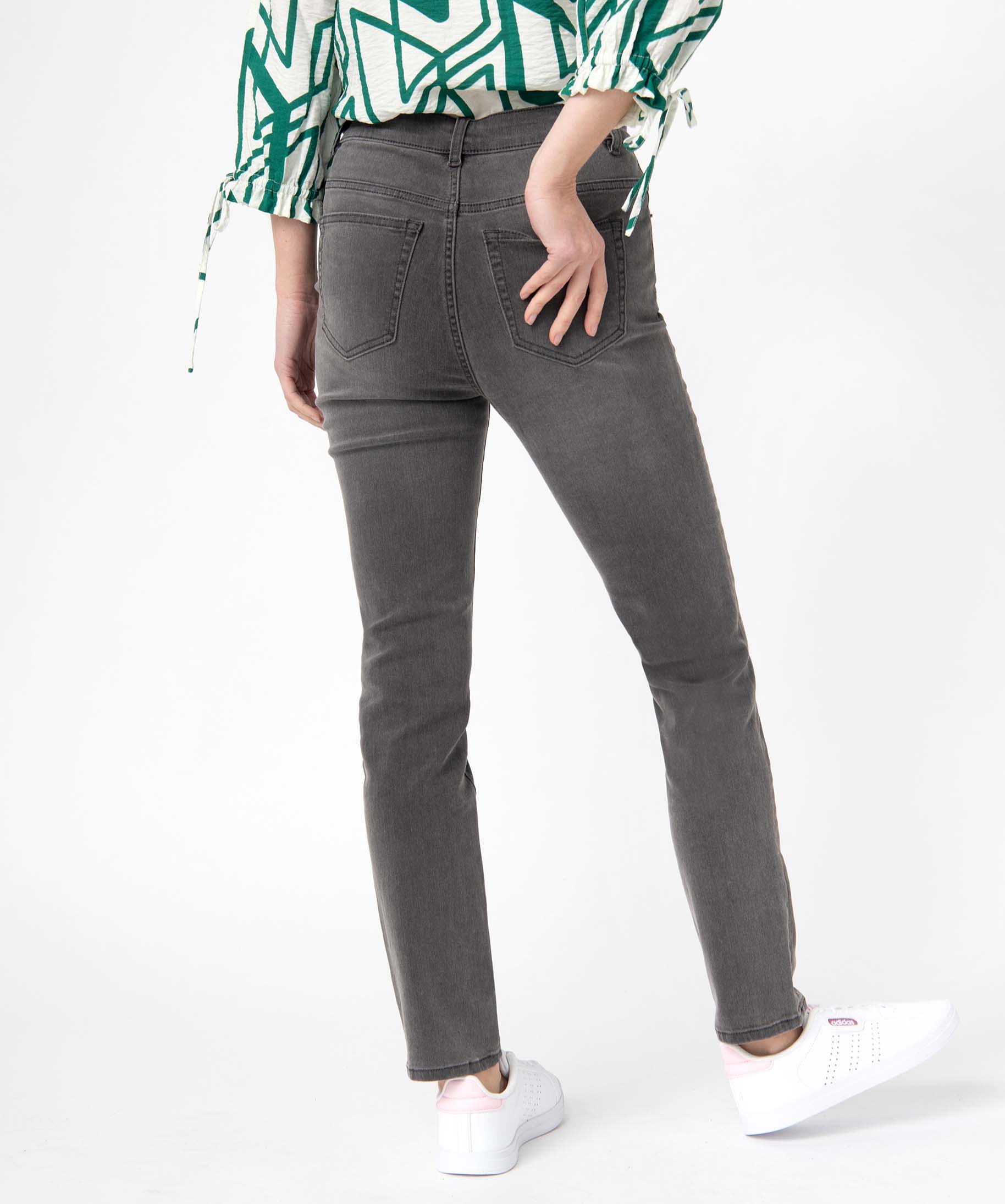 Jean femme coupe Slim taille haute - L26 grey | GEMO