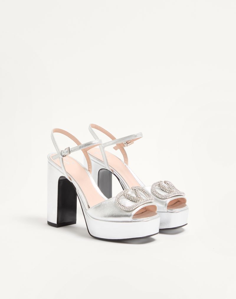 VLogo Signature Platform Sandal I Lamineret Nappa 115mm