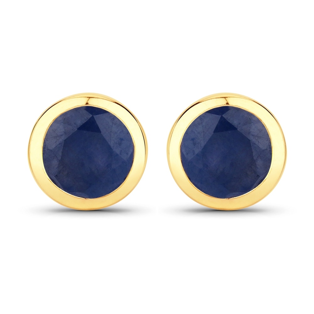 Rafaela Donata Boucles doreilles Argent sterling Saphir en Or jaune Bijoux