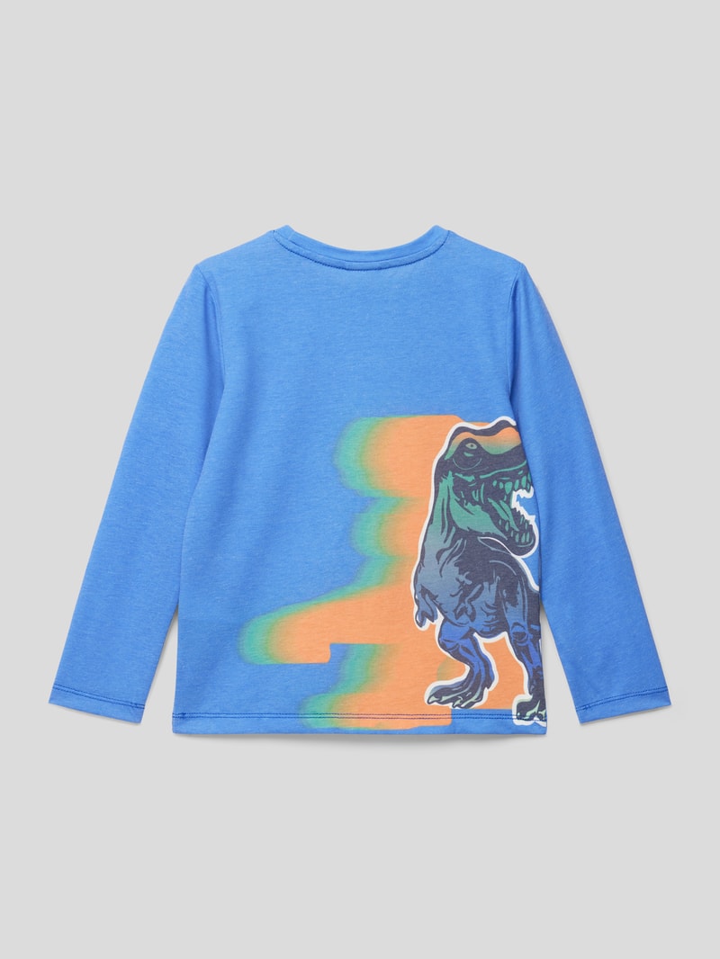 Longsleeve mit Motiv-Print in royalblau