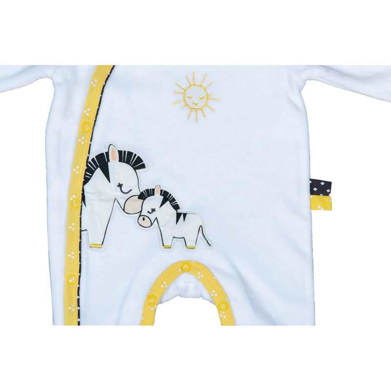 Pyjama velours zèbre Pluche et pompon