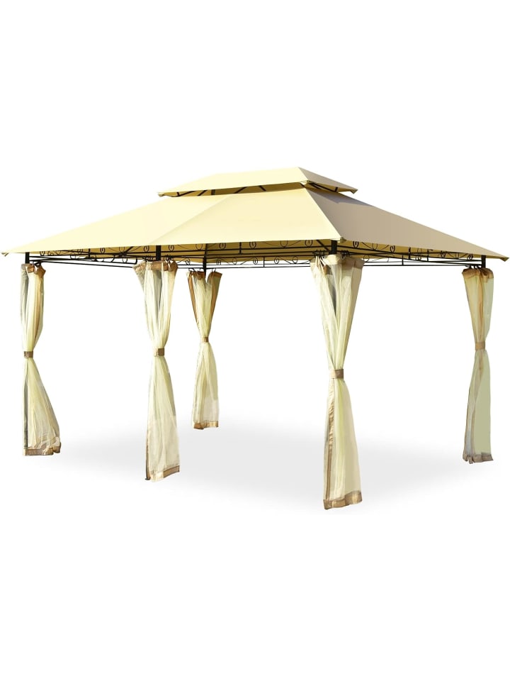 COSTWAY Pavillon Metall 3x4m in Beige günstig kaufen onesize