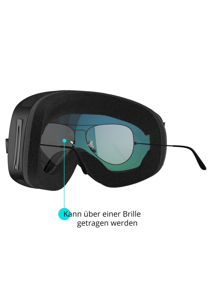 YEAZ XTRM-SUMMIT Ski- Snowboardbrille ohne Rahmen silber verspiegelt in silber günstig kaufen onesize